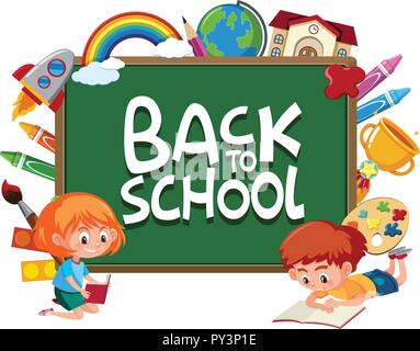 Retour à l'illustration du modèle de l'école Illustration de Vecteur