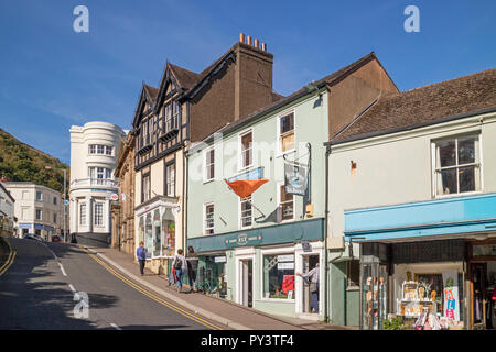 La rue de l'église à Great Malvern, Worcestershire, Angleterre, RU Banque D'Images