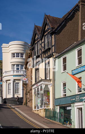 La rue de l'église à Great Malvern, Worcestershire, Angleterre, RU Banque D'Images