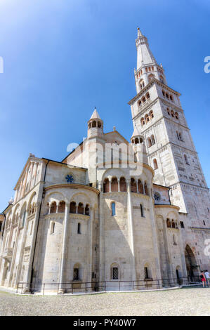 L'Italie, l'Emilie Romagne, Modène, la Piazza Grande, la cathédrale Banque D'Images