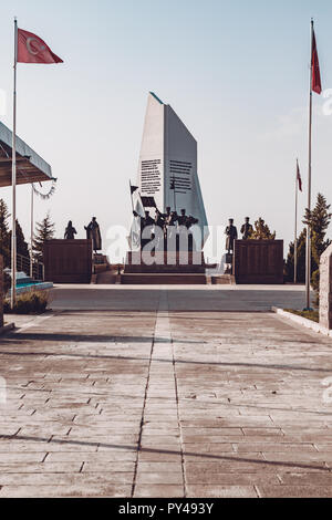 Tes-monument pour la mémoire de la guerre d'indépendance turque Banque D'Images