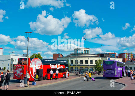 Turun linja-autoasema, long distance bus station, Turku, Finlande Banque D'Images