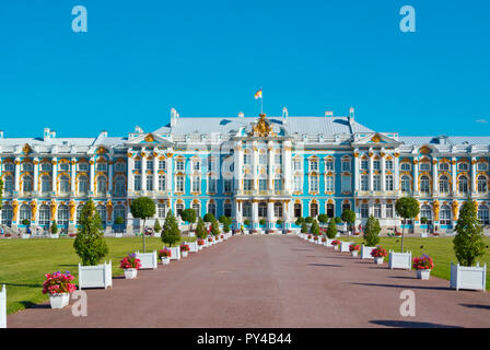 Catharine Palace, à partir de 18e siècle, Catherine Park, Tsarkoye Selo, près de Saint-Pétersbourg, Russie Banque D'Images
