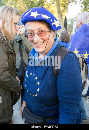 Démonstration 20 octobre 2018 Brexit, Parliament Square London UK Banque D'Images