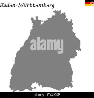 Carte de haute qualité est un état d'Allemagne. Baden-Wurttemberg Illustration de Vecteur