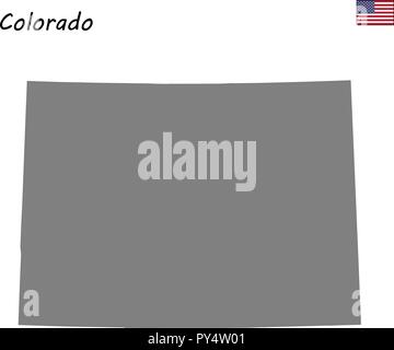 Carte haute qualité État des États-Unis. Colorado Illustration de Vecteur