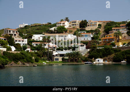 Port de Mahon, Mahon ou Mao, Minorque, Iles Baléares, Espagne. Banque D'Images