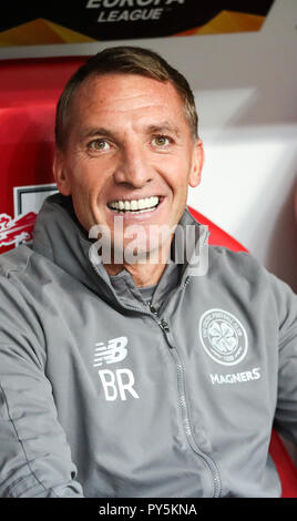 Leipzig, Allemagne. 25 octobre, 2018. Football : Ligue Europa, Groupe étape, Journée 3 : RB Leipzig - Celtic Glasgow dans la Red Bull Arena Leipzig. L'entraîneur Brendan Rodgers de Glasgow. Crédit : Jan Woitas/dpa-Zentralbild/dpa/Alamy Live News Banque D'Images