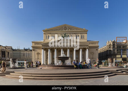 Moscou, Moscou, Russie. Août 27, 2018. Le théâtre Bolchoï ''" l'un des plus importants en Russie et l'un des plus importants théâtres d'opéra et de ballet dans le monde.La fondation du Théâtre Bolchoï (la création de la troupe), est le 17 mars 1776.C'est de loin la plus grande compagnie de ballet, avec plus de 200 danseurs. Crédit : Alexey Bychkov/ZUMA/Alamy Fil Live News Banque D'Images