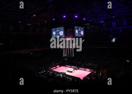 Tokyo, Japon. 25 octobre, 2018. Vue générale Tennis de Table : 2018-2019 Ligue T Women's match entre haut Otome Pingpongs 1-3 Nagoya Rouge Nippon Life à l'Elf Ryogoku Kokugikan à Tokyo, au Japon . Tsukida Crédit : Jun/AFLO SPORT/Alamy Live News Banque D'Images