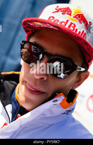 Melbourne, Australie. 26 octobre, 2018. Champion du Monde MotoGP, Marc MARQUEZ de signer des autographes lors de la Michelin 2018 Grand Prix Moto d'Australie , Australie le 26 octobre 2018. Crédit : Dave Hewison Sports/Alamy Live News Banque D'Images