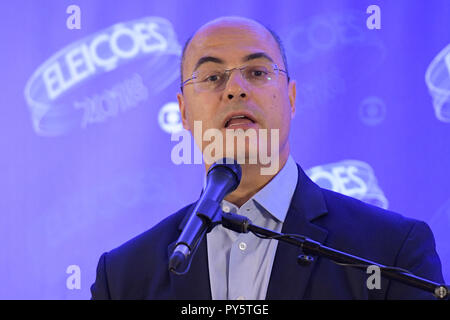 Wilson RJ - Candidat Candidats Gouvernement Rio de Janeiro - Wilson Witzel candidat pour Gouvernement de Rio de Janeiro par la CFP, pose pour des photos après débat promu par Rede Globo, dans les études de la station de radio à Rio de Janeiro de janvier. Photo : Thiago Ribeiro / AGIF Banque D'Images