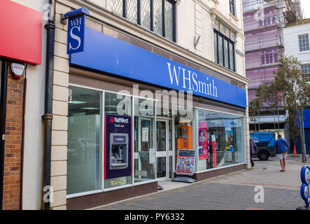 Worthing West Sussex Views & magasins de détail - WH Smiths photographie prise par Simon Dack Banque D'Images