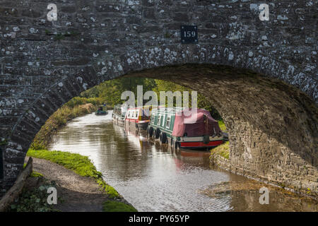 159 pont sur le Canal de Monmouthshire et Brecon Brecon Beacons centrale dans le sud du Pays de Galles Powys Banque D'Images