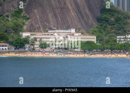 Rio de Janeiro, Brésil - vue aérienne de la plage de Praia Vermelha Urca Mountain - Rio de Janeiro, Brésil Banque D'Images