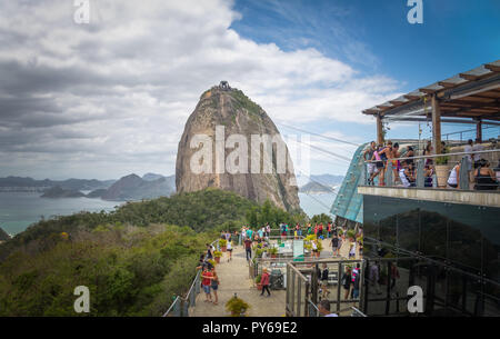 Sugar Loaf mountain station du téléphérique à Urca Hill - Rio de Janeiro, Brésil Banque D'Images