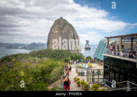 Sugar Loaf mountain station du téléphérique à Urca Hill - Rio de Janeiro, Brésil Banque D'Images