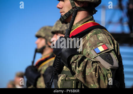 Bucarest, Roumanie - 25 octobre 2018 : des soldats des forces spéciales de la Roumanie au cours de la journée nationale de l'armée roumaine Banque D'Images