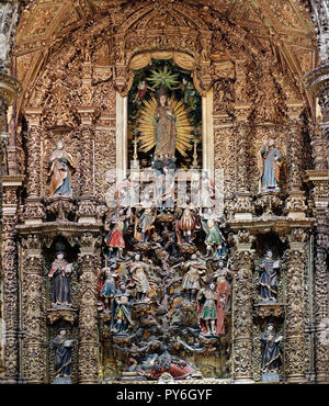 Porto, Portugal - Mars 23, 2015 : arbre généalogique de Jésus Christ dans la Bible, l'arbre de Jessé (depuis Isaï père du roi David), surmonté de la J Banque D'Images