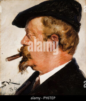 Peder Severin Kroyer, Portrait de Vilhelm Rosenstand 1886 Huile sur toile, Skagens Museum, Skagen, Danemark. Banque D'Images