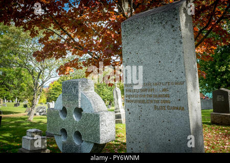 Alden Nowlan tombe à Forest Hill Cemetery, Fredericton Banque D'Images