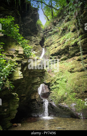 St Nectan's Glen chute près de Viseu et Tintagel Cornwall, UK Banque D'Images