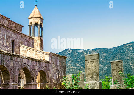 Vue latérale d'Odzoun monastère est l'un des plus anciens temples de l'Arménie Banque D'Images