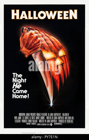 Halloween (1978) réalisé par John Carpenter avec Donald Pleasence, Jamie Lee Curtis, Tony Moran et Nancy Loomis. L'original slasher qui présente Michael Myers avec un tueur de la bande-son. Banque D'Images