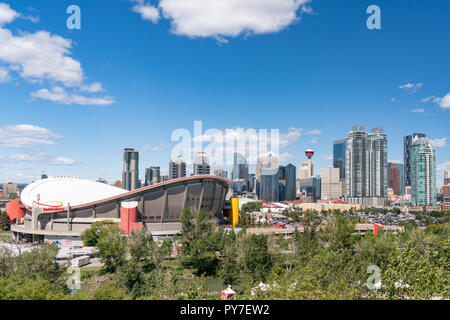 CALGARY, CANADA - LE 6 JUILLET 2018 : d'horizon de la ville de Calgary, Alberta, Canada Banque D'Images