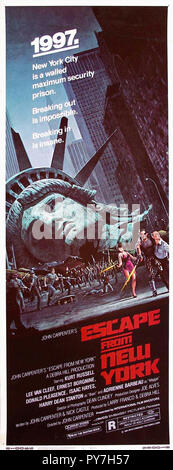 Escape From New-York - Original Movie Poster Banque D'Images