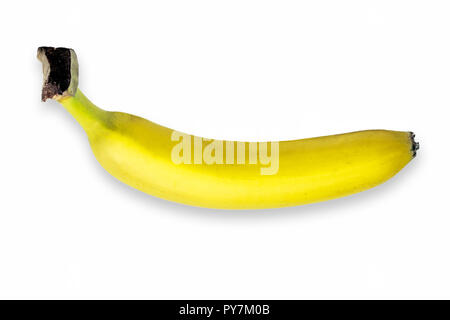 Une banane fraîche isolé sur blanc fruits tropicaux background.Organic close up Banque D'Images