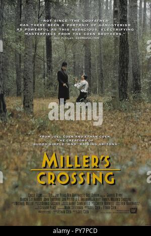 Titre original : MILLER'S CROSSING. Titre en anglais : MILLER'S CROSSING. Année : 1990. Réalisateur : Ethan Coen, Joel Coen. Crédit : 20TH CENTURY FOX / Album Banque D'Images