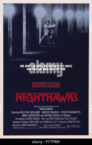 Titre original : NIGHTHAWKS. Titre en anglais : NIGHTHAWKS. Année : 1981. Réalisateur : BRUCE MALMUTH. Credit : UNIVERSAL PICTURES / Album Banque D'Images