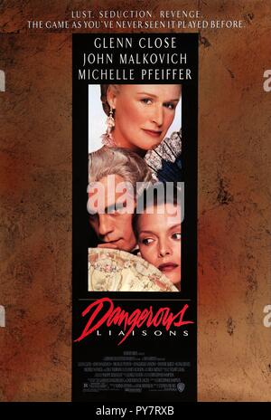 Titre original : Liaisons dangereuses. Titre en anglais : Liaisons dangereuses. Année : 1988. Réalisateur : Stephen Frears. Credit : Warner Brothers / Album Banque D'Images