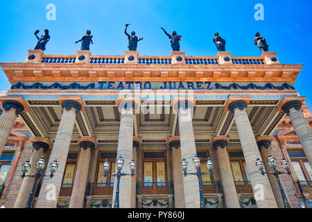 Théâtre Juarez Guanajuato (Teatro Juarez) entrée Banque D'Images