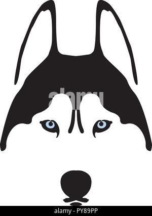 Illustration logo Husky Illustration de Vecteur