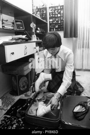 La patineuse artistique allemande Dagmar Lurz le 19 janvier 1976 dans la maison des parents de la région de Dortmund. La fille d'un steelworksman Westfalenhuette à Hoesch AG a été un succès aux Jeux Olympiques, aux Championnats du monde et d'Europe. Dans le monde d'utilisation | Banque D'Images