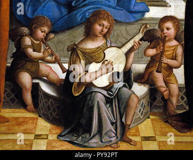 La Madone et l'enfant avec les Saints Jacques de Galice et Helen 1510 Niccolo Pisano 1470-1538 15-16ème siècle, l'Italie, l'italien. Banque D'Images