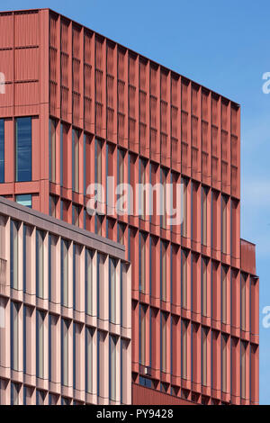 Détail de l'extérieur R7 de bureaux Kings cross par Duggan Morris Architects. Stock d'architecture, Londres, Royaume-Uni. Architecte : NA , 2017. Banque D'Images