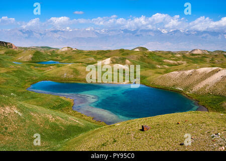 Le Kirghizistan, la province, Alaï vallée, Tolpur lake, camp de base du pic Lenine Banque D'Images