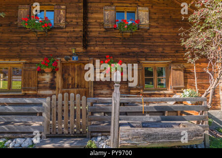 Alp dans Engtal ou étroite vallée, vallée de l'Érable, Grosser Ahornboden, grand terrain, d'érable, Hinterriss Eng, Karwendel, les Alpes, Tyrol, Autriche Banque D'Images