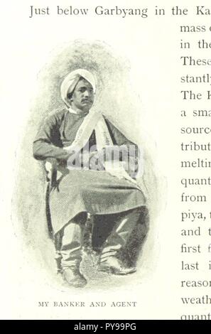 La page 152 du "dans la terre interdit un compte d'un voyage au Tibet . Avec une carte et deux cent cinquante illustrations' . Banque D'Images