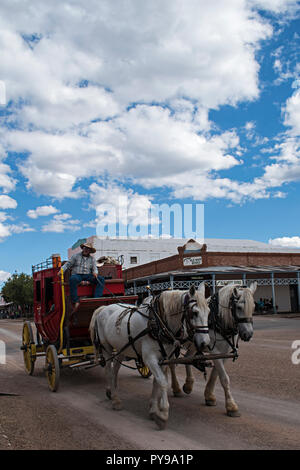 Allen Street Stagecoach. Tombstone Arizona USA Banque D'Images