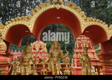 Colorful Seetha Amman temple hindou à Nuwara Eliya, Sri Lanka. Banque D'Images