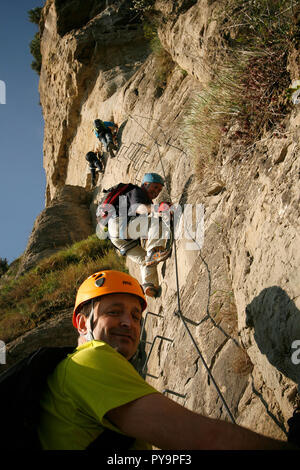 Ferrata. Centelles. Catalunya. Espagne Banque D'Images