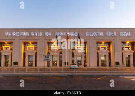 Malaga, Espagne - 28 juillet 2018 : Le Terminal 2 de l'aéroport de Malaga en Espagne. Dans le monde d'utilisation | Banque D'Images