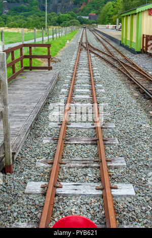 Llanberis Lake Railway, Snowdonia, le Nord du Pays de Galles Banque D'Images