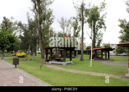 Una mañana nublada en un parque familiariser Banque D'Images