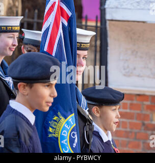 Brentwood, Royaume-Uni. 27 octobre 2018. Royal British Legion Poppy Brentwood, lancement d'appel d'attente Cadets pour le lancement de Ian Davidson/Alamy Live News Banque D'Images