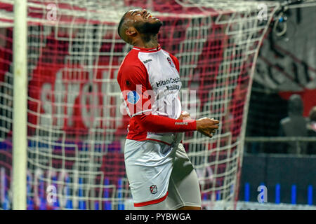 Venlo, Pays-Bas 26 octobre 2018 Soccer FC Emmen v VVV Venlo seizoen Eredivisie 2018-2019 Jafar Arias du FC Emmen : Crédit photos Orange/Alamy Live News Banque D'Images